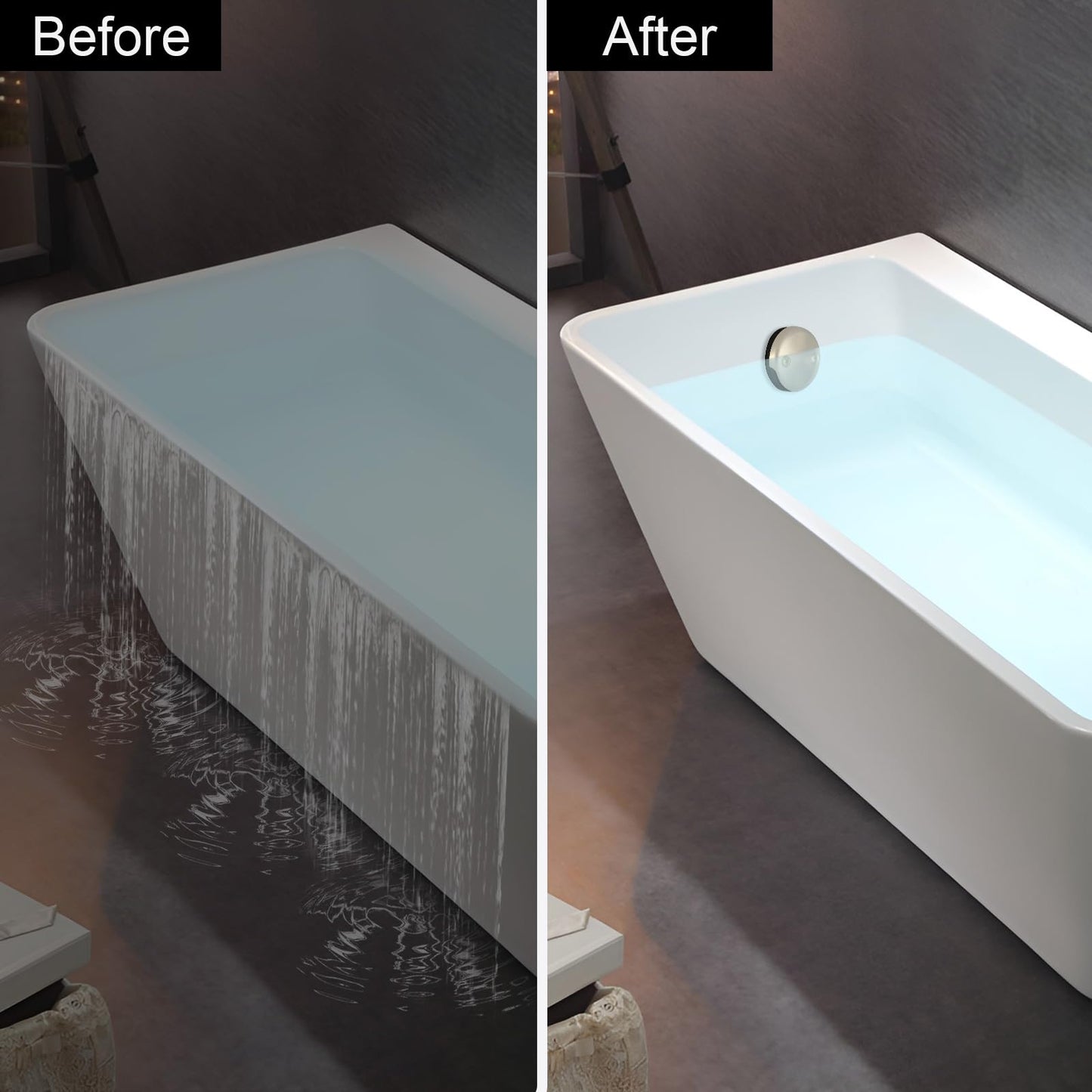 Bathtub Sponge Overflow Gasket Replacement for Overflow Plate, Bathtub Overflow Plate Gasket for Waste, Bathtub Overflow Washer Rubber, Black