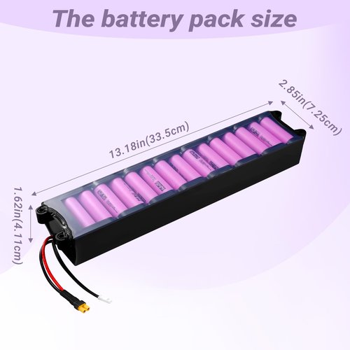 YINCL Battery Pack for Electric Scooter, 7800mah 36V Electric Scooter Battery Compatible with xiaomi M365 1:1-1:2 High Imitation Scooter Without Communication 13.19x2.85x1.65Inch(LxWxH)