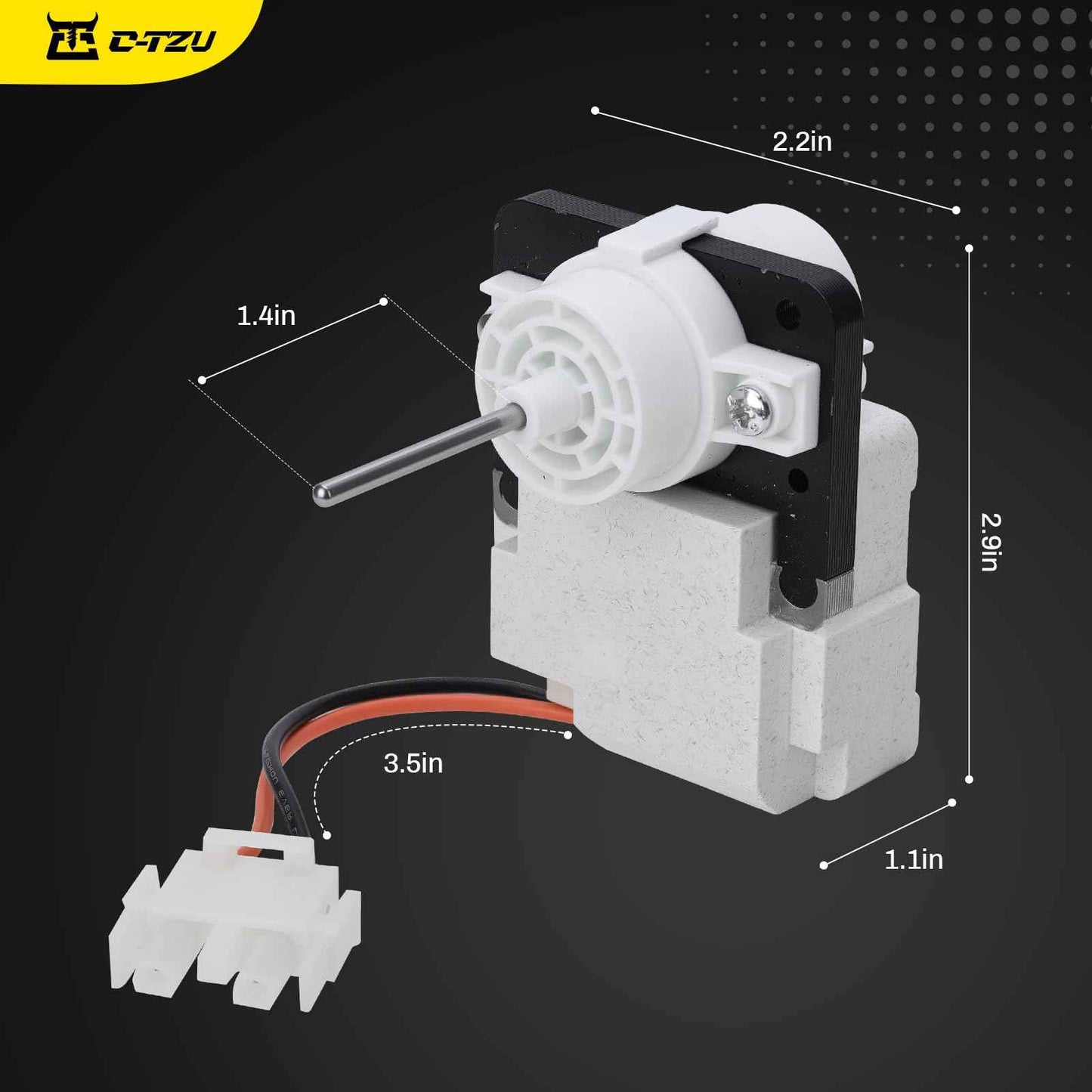 242077702 242077705 Refrigerator Evaporator Fan Motor Compatible with Frigidaire Kenmore Crosley Replaces FDQC18EL4F 242077701 5304514392 A03788604 Blower Motor