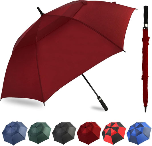 ZDSSM Automatic Open Golf Umbrella - Extra Large 54/62/68/72 Inch Double Canopy | Windproof & Waterproof