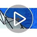 4-Seat Blue Folding Soccer Team Bench - Portable Sideline Chair