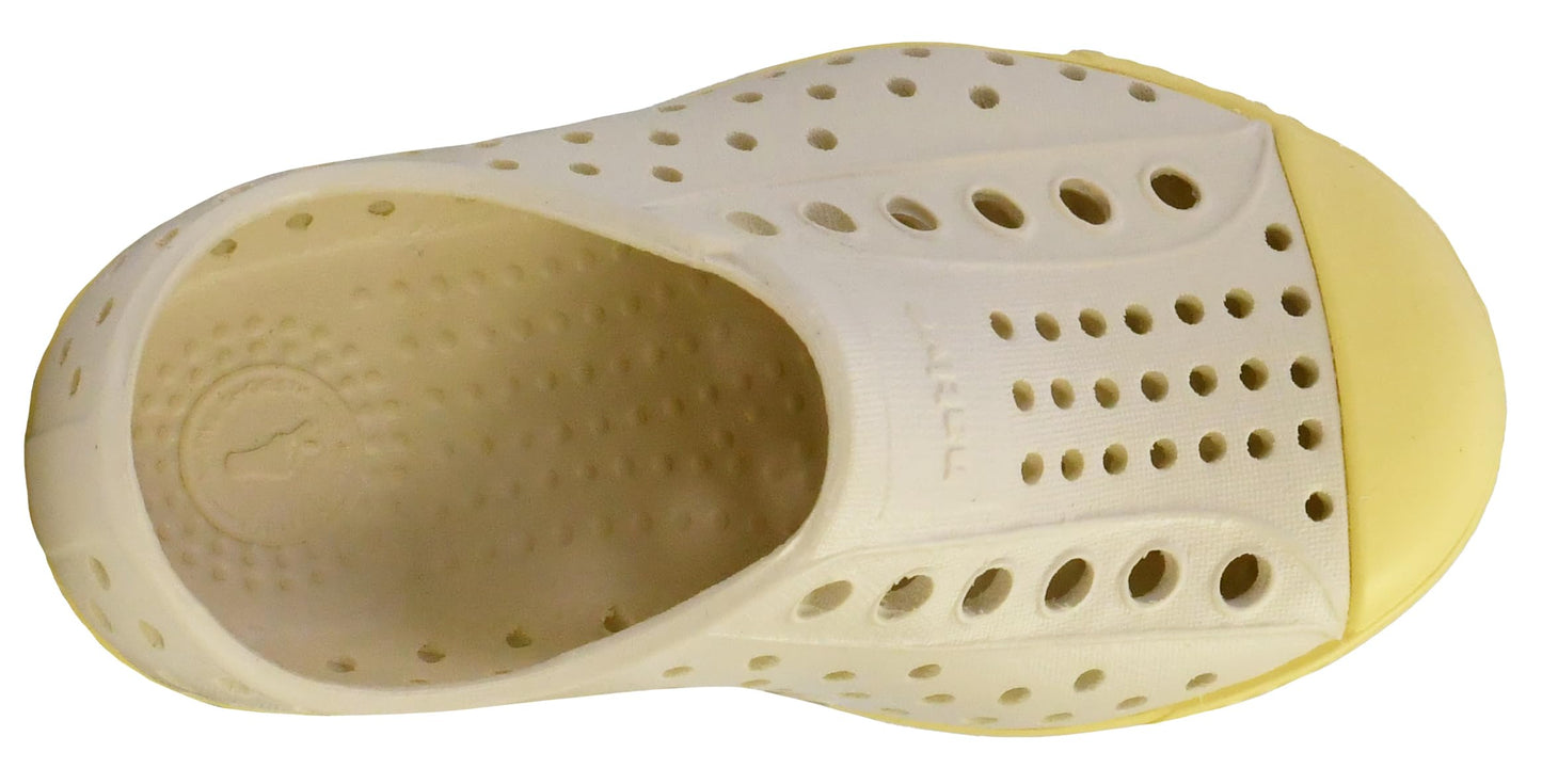 Native Shoes Unisex-Kids Jefferson Sneakers, Bone White/Gone Bananas Yellow, 13 Little Kid