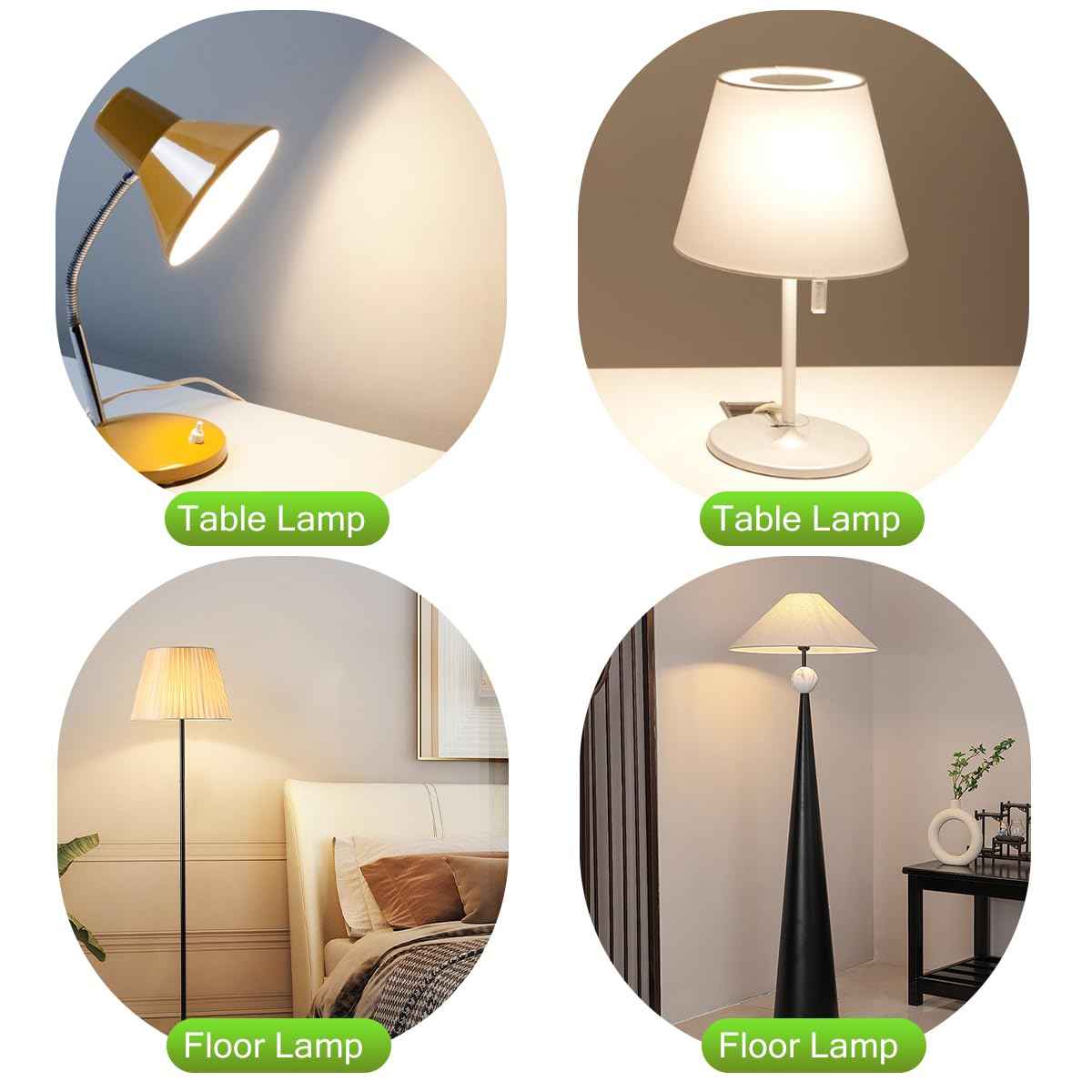 ProPOW 25 Watt Light Bulbs Equivalent, A15 25W LED Light Bulb 2700K Soft White E26 3W Low Watt Light Bulbs Table Lamp Bulb for Bedroom (12 Pack)