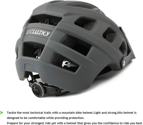Exclusky Mountain Bike Helmet - Lightweight & Adjustable Cycling Safety Gear for Men & Women