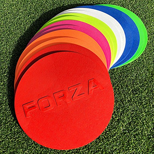 Flat Disc Markers for Soccer Training - Standard White (7in) - Set of 10
