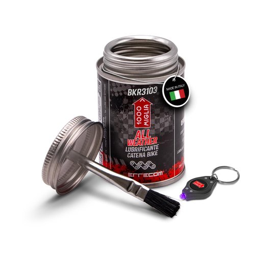 Errecom All Weather Bike Chain Lube - 4 oz Can with Brush for Optimal Performance in Any Condition