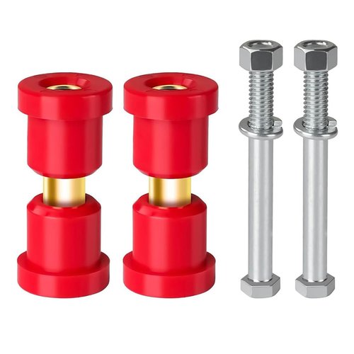 DRIVE UP Golf Cart Bushings Kit for Club Car DS, Front or Rear Leaf Spring Red Polyurethane Bushings Sleeves and Screw Set for Club Car DS 1992-Up Gas and Electric Models OEM 1015583 1012303 8755