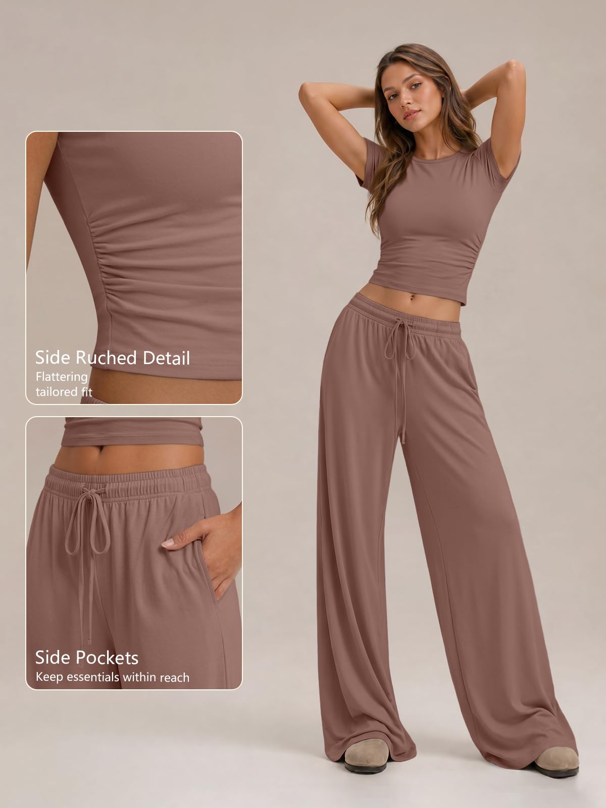 Trendy Queen Women's 2 Piece Matching Summer Lounge Set with Pockets