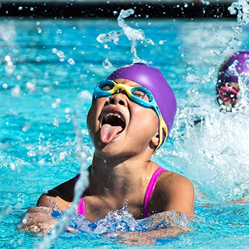 A3 Flex Youth Swim Goggles Purple/Pink - Leak-Free Kids Swimming Goggles with Easy Adjust Straps