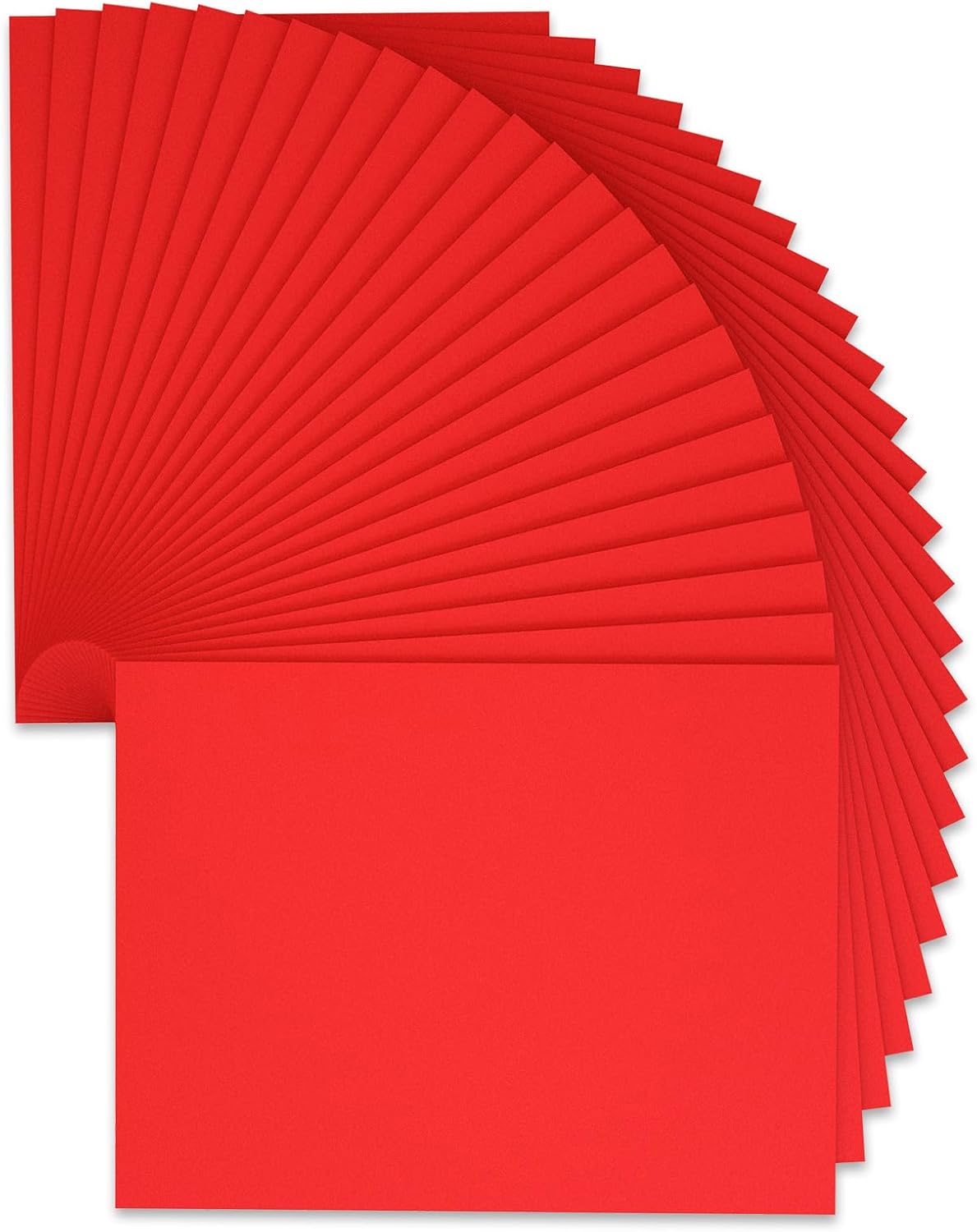 Premium Red Foam Sheets by CraftPro - 9 x 12 Inch, 2mm Thick, 25 Pack for DIY Projects & Scrapbooking