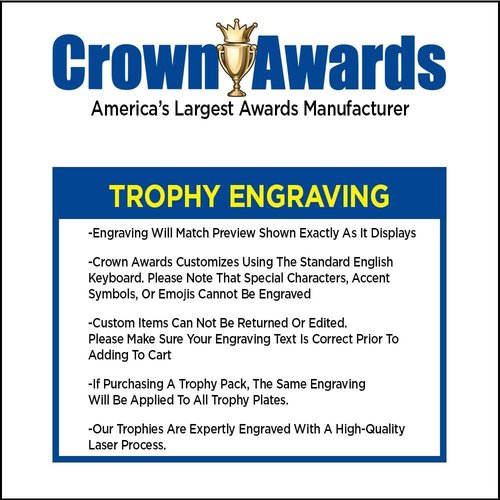Crown Awards Gold Cup Trophy - 5.25" Starburst Recognition Award with Custom Engraving
