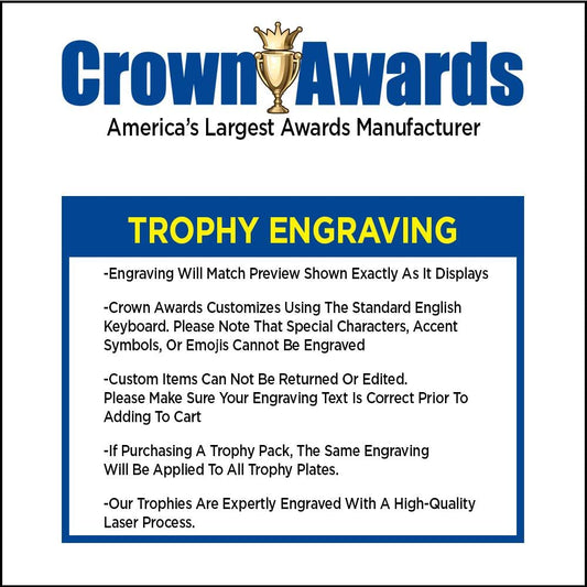Crown Awards Star Trophies with Custom Engraving, 6" Personalized Gold Megastar Employee Recognition Trophy On Black Base 1 Pack