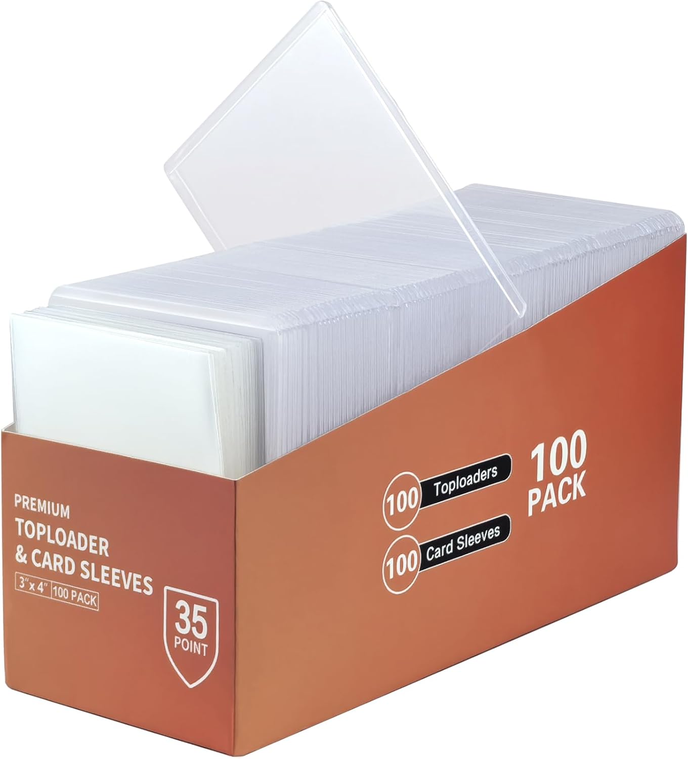 Skiennix 200 Card Sleeves - Top Loaders & Soft Sleeves for Trading Cards | Standard 3" x 4" Size