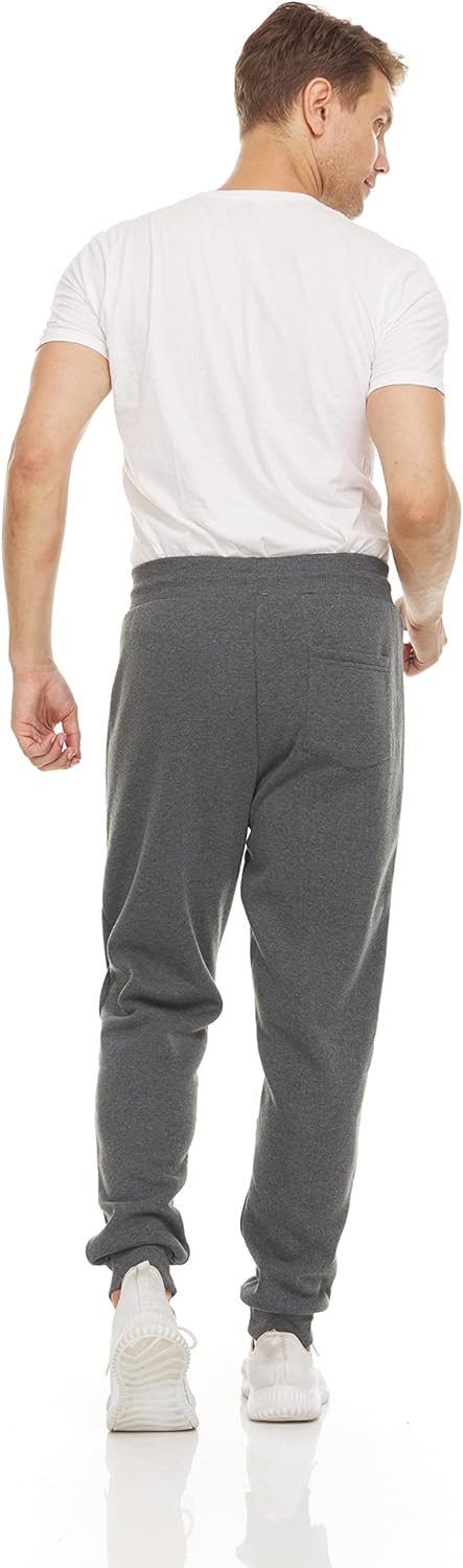 PURE CHAMP Men's Fleece Jogger Sweatpants - 3 Pack with Zipper Pockets | Sizes S-3XL