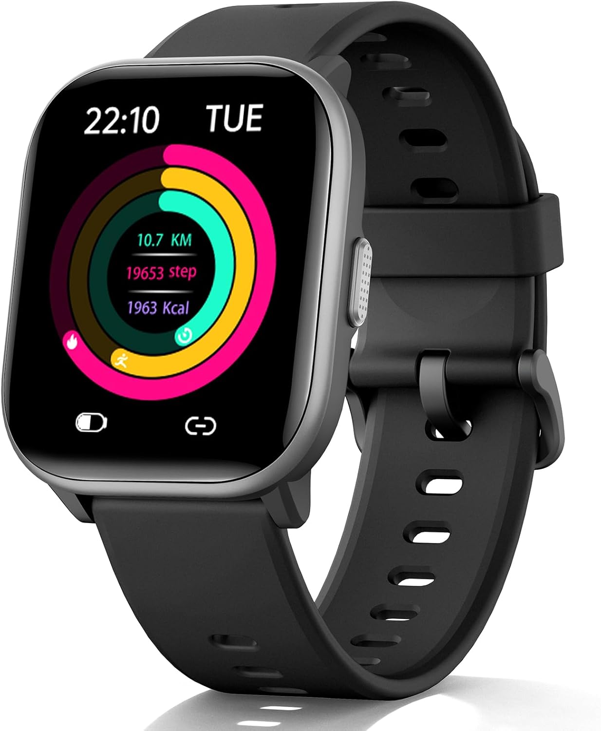 Skiennix SmartWatch for Kids - 20 Sport Modes, Pedometer & Sleep Monitor | Black, Ages 6-16