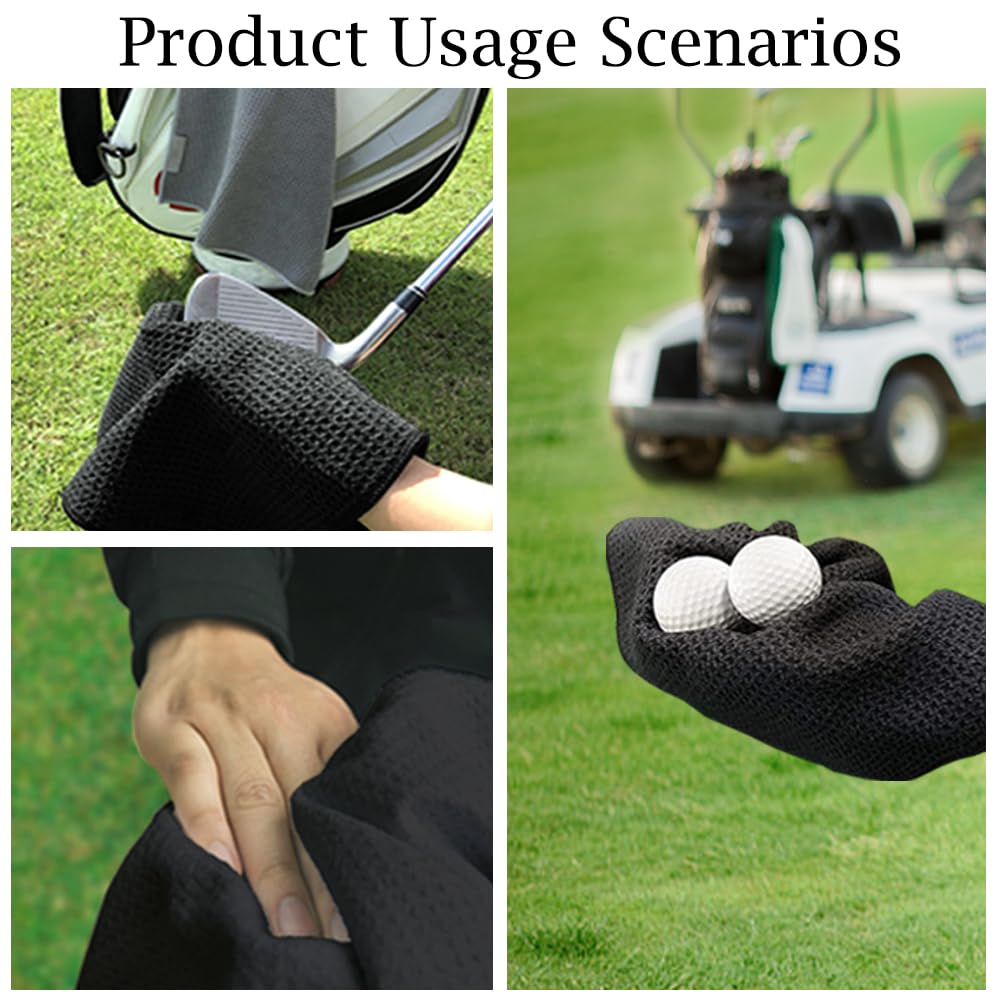 DYJYBMY Birdie Time Funny Printed Golf Towel with Clip, Novelty Golf Towels, Cute Birdie Golfer Gifts for Mom Women Aunt Flamingo Lover Golf Lover Golf Club