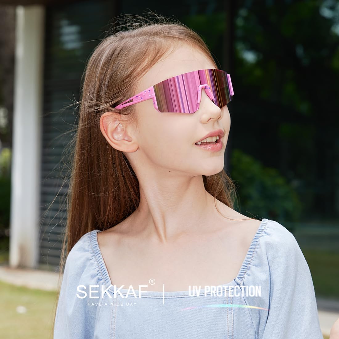 SEKKAF Youth Baseball Sunglasses - Lightweight Sports Eyewear for Kids Ages 6-12 | Ideal for Softball & Cycling