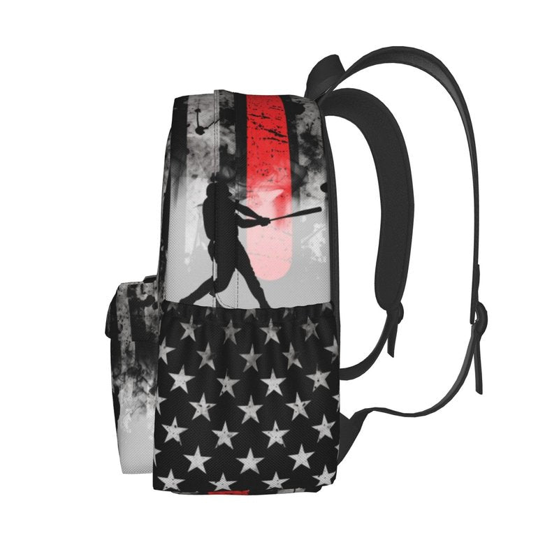 Baseball Backpack American FlagLaptop Backpacks Multipurpose Daypack For Men Women Travel Hiking