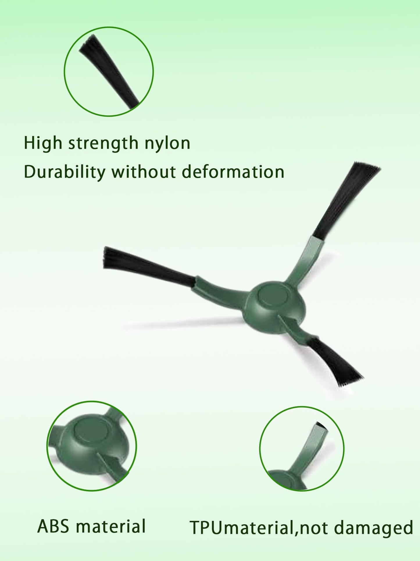 E-HAO 8 Pack Edge-Sweeping Brush Replacement Parts for iRobot Roomba Essential Series, Side Brush for 105, 205, 405, 404, 505, Q0120, Q0110, Q052, Y0140, Y0110, Y0112 and Essential Vac 2