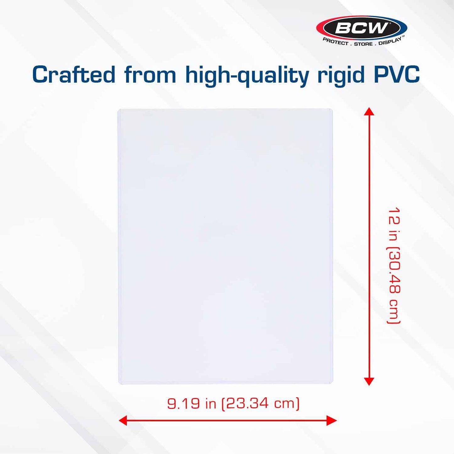 BCW Supplies 9x12 Toploaders - 20-Pack Clear PVC Rigid Protectors