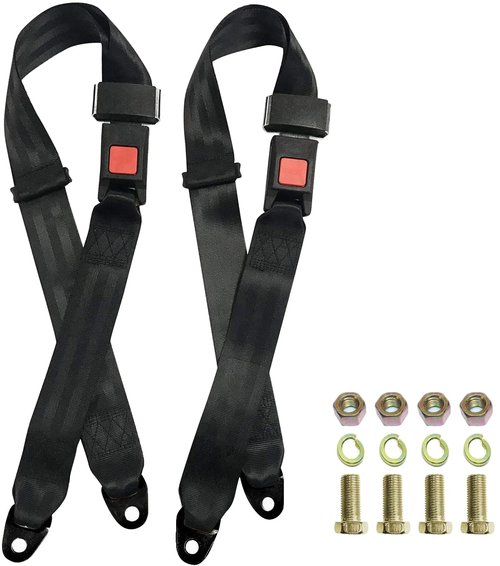 ROSSROLLA Golf Cart Seat Belt Kit Set of 2, Fits Most Golf Carts, EZGO, Yamaha, UTV, Front/Rear Seatbets, Universal, 2 Pack