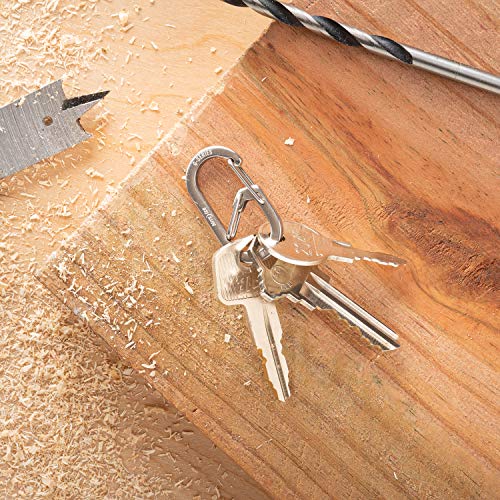 G-Series Dual Chamber Carabiner Keychain - Stainless Steel, Size #1, 2 Pack
