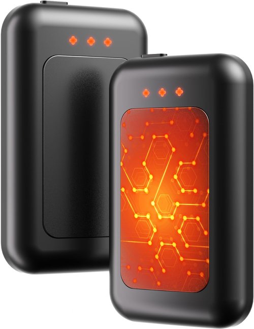 Jerritte Electric Hand Warmers Rechargeable 4 Pack, Rechargeable Hand Warmer, 16 Hrs Portable Hand Warmer for Outdoor Camping Hunting Golf Accessories, Gifts for Women Men Black