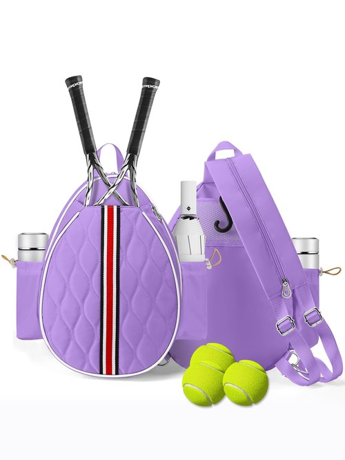 Lunbxx Tennis Bags Holds 2 Rackets for Women & Men, Tennis Backpack Crossbody & Shoulder Racket Bag, Insulated Pocket, Pickleball Bags for Women, Men and Youth (purple)