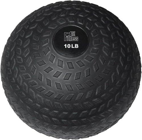 Fitness First Slam Ball - Easy-to-Grip Sand-Filled Medicine Ball for Weight Training | Available in Multiple Weights