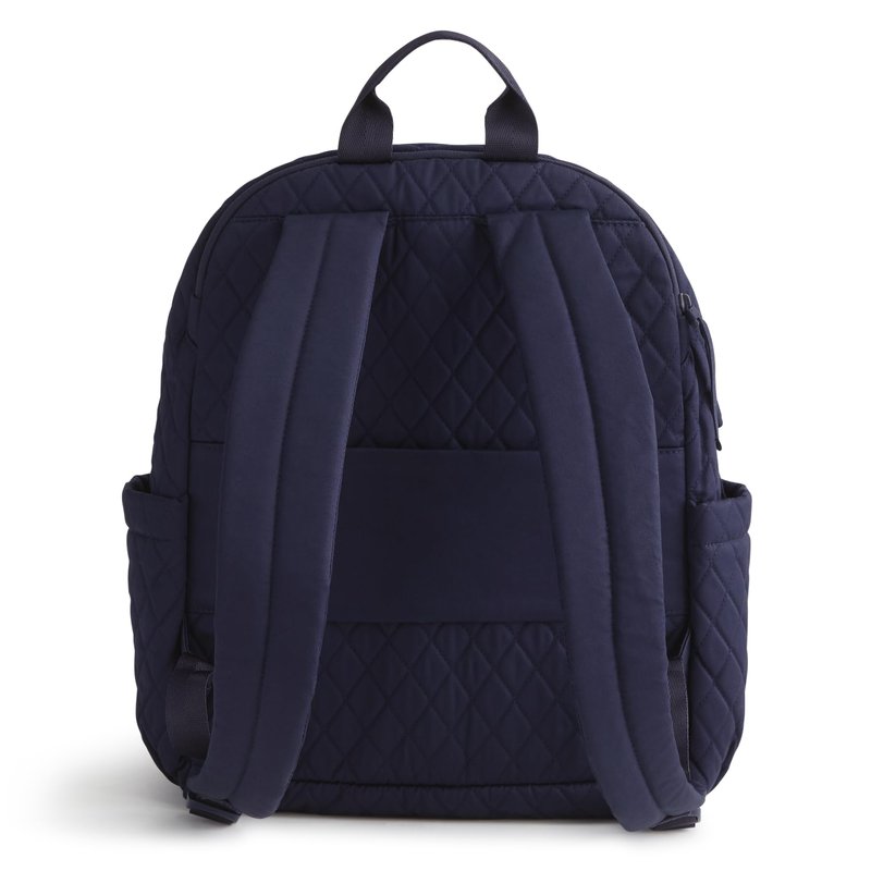 Vera Bradley Women's Premium Cotton Bancroft Backpack, Peacoat, One Size