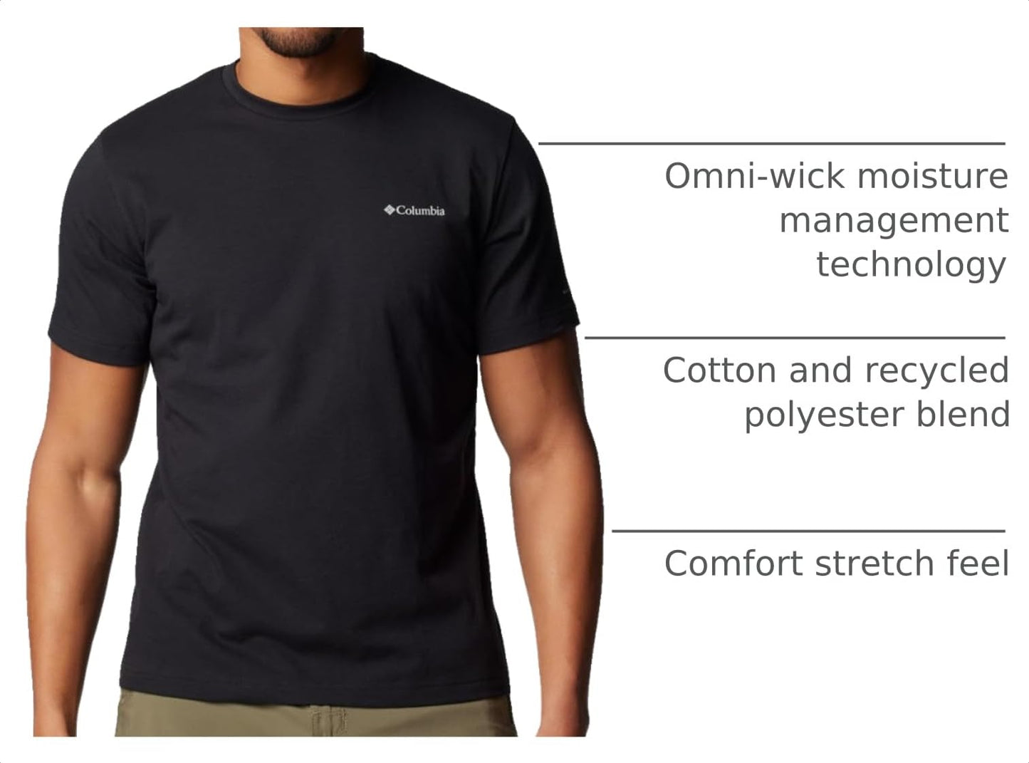 Columbia Men's Thistletown Hills Graphic Short Sleeve, Mango Heather/Hikers Graphic, Large Tall