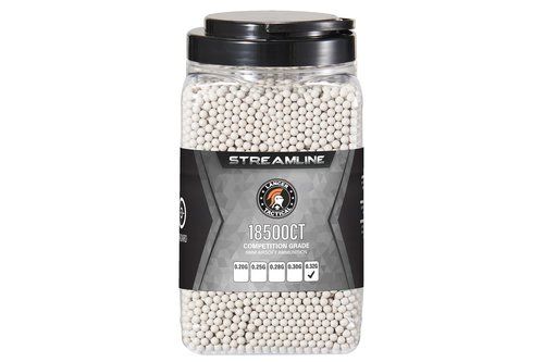 Lancer Tactical 18,500 Round 6mm Airsoft Pellets 0.20g-0.32g, Bucket Size Streamline Competition Grade BBS - Made in Taiwan (0.32g)
