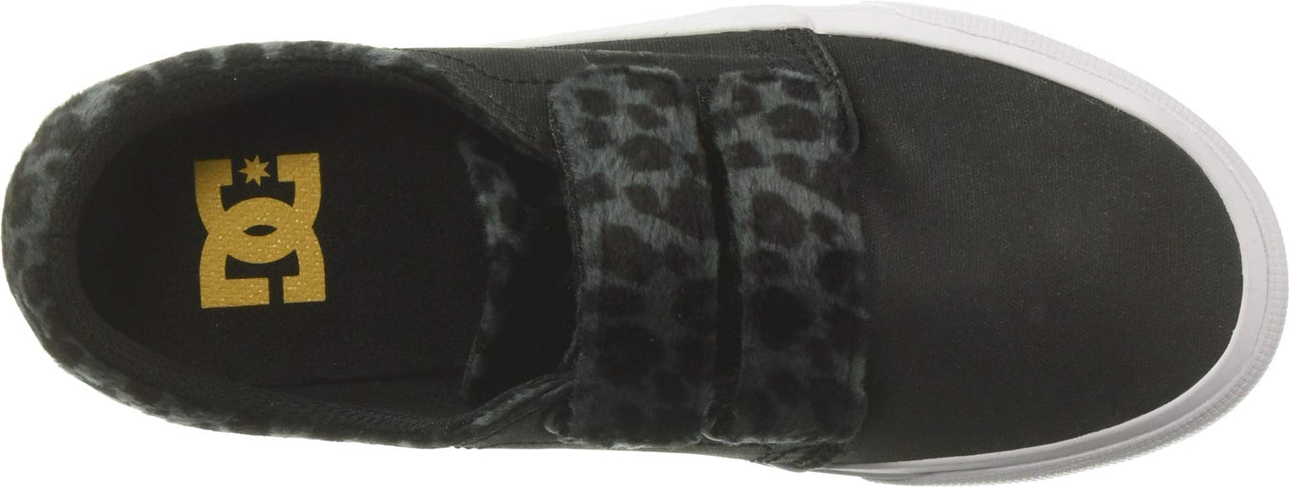 DC Women's Trase V TX SE Shoe, Black/Leopard, 5 B M US