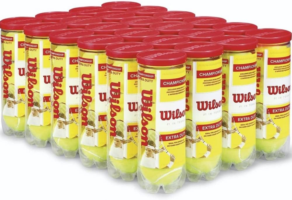 Wilson Championship Tennis Balls - Premium Performance | 3 Ball Cans, 24 Can Case