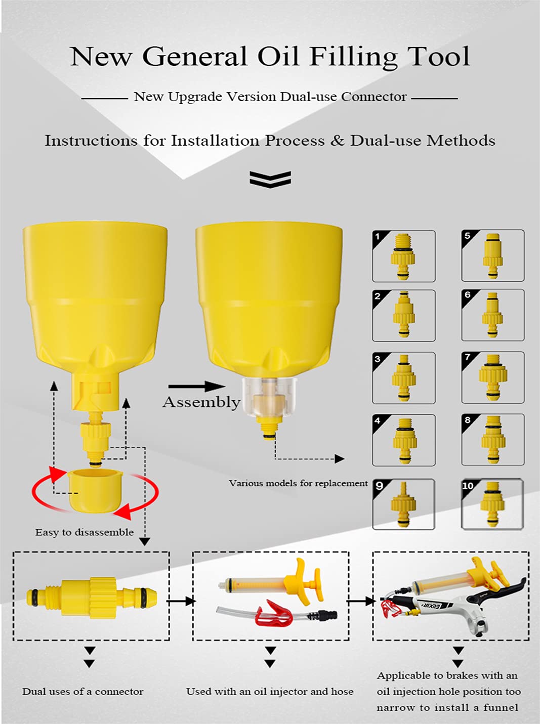 CYCOBYCO Brake Bleed Kit,Bicycle Hydraulic Disc Brake Mineral Oil Bleed Kit for Shimano,SRAM,AVID,MAGURA,TEKTRO,Hayes (Professional)