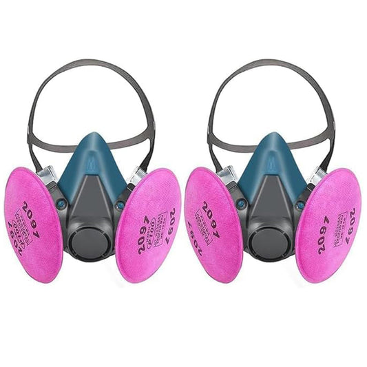 Amonanak Respirator Mask with 2097 Filters, Paint Mask Reusable Welding Face Respirator Mask 2 pack