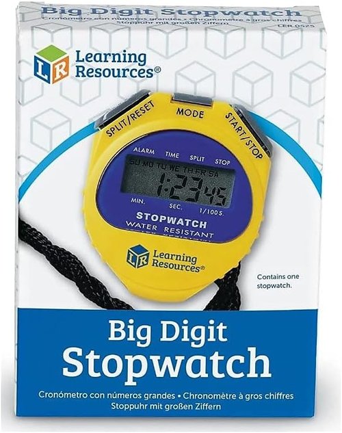 Learning Resources Big Digit Stopwatch - Easy-to-Read Display for Timed Activities