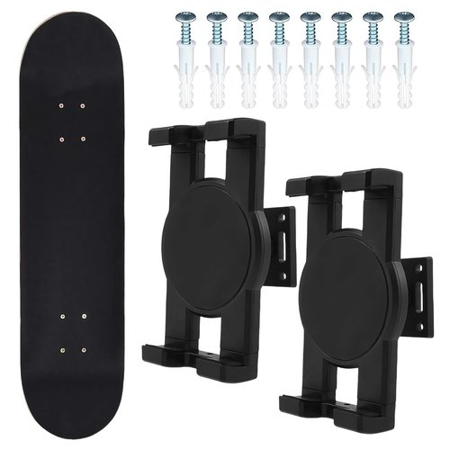 2PCS Skateboard Wall Mount, 360° Rotating Skateboard Wall Hanger, Extending and Floating Display Skateboard Holder, Fits 4.4"-10.2" Decks, Any Horizontal Angle, Suitable for Skateboard Lovers