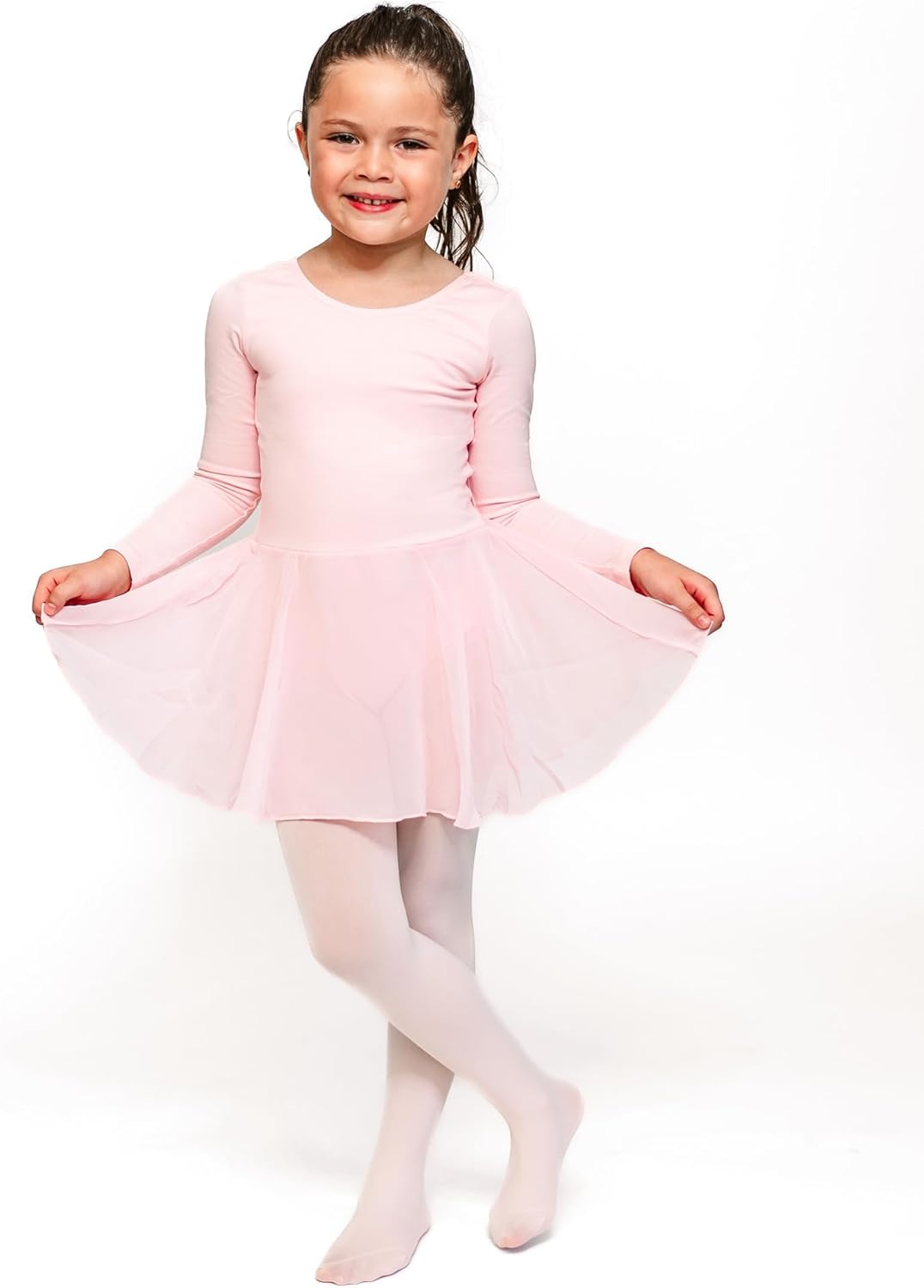 Stelle Ballet Leotard for Girls - Long Sleeve Toddler Dance Outfit with Skirt | Classic Style
