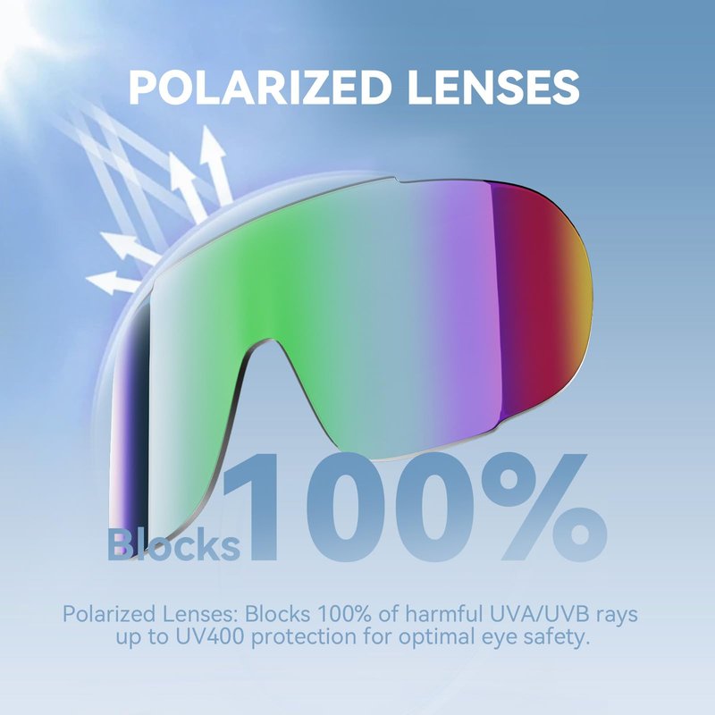 PARDUS Polarized Sports Sunglasses, UV400 Protection, Class 3 Sunshade for Men & Women, for Fishing, Outings, Cycling (Black Frame Green Film)