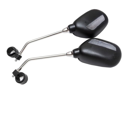 Bike Handlebar Rearview Mirror 2 Pack - Rotatable and Adjustable Wide Angle HD Safe Glass Rear View Shockproof Side Flat Mirror Universal For Bike Bicycle E-bike (BM046)