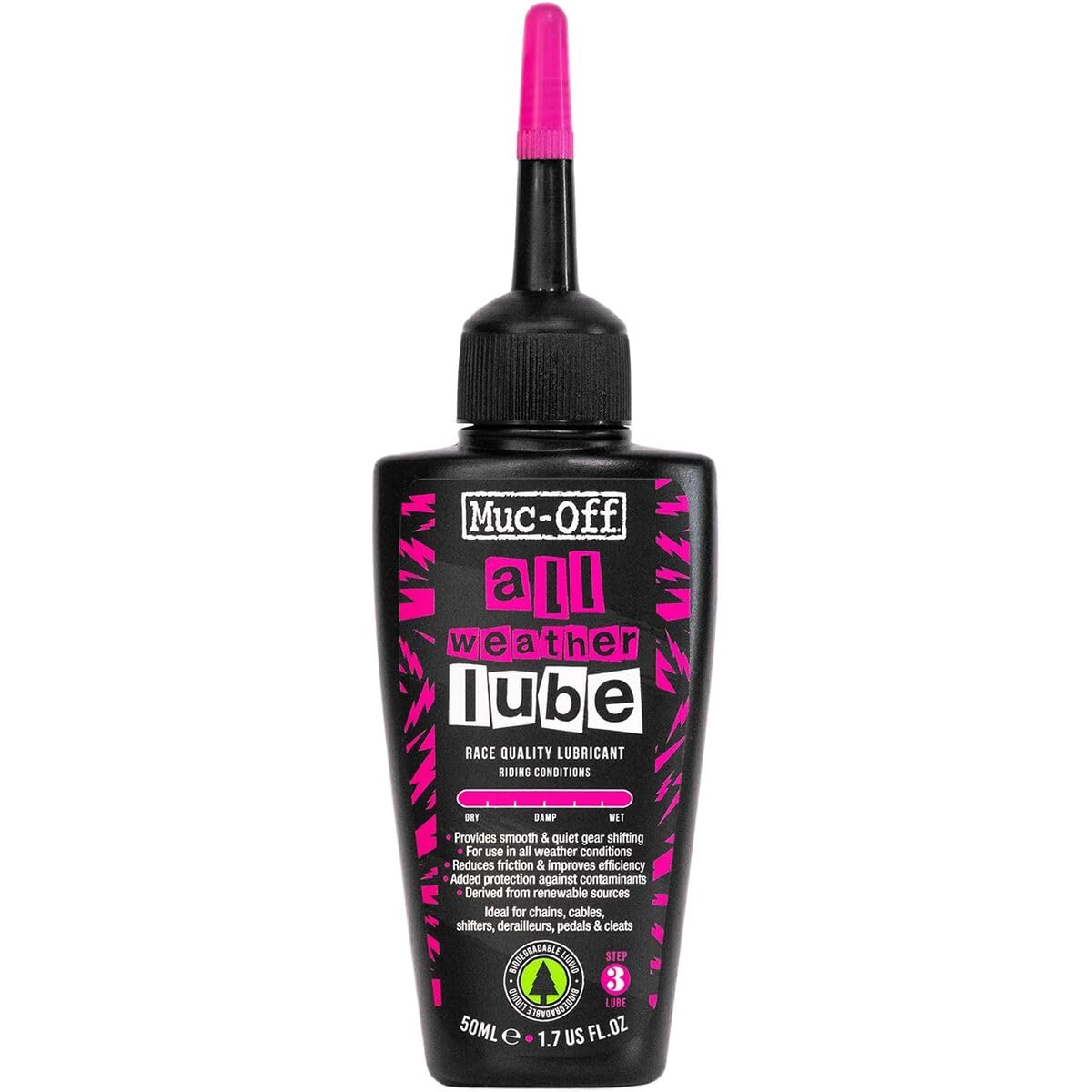 Muc-Off All-Weather Chain Lube - Biodegradable Bike Chain Oil for All Conditions | 4 fl oz Refill