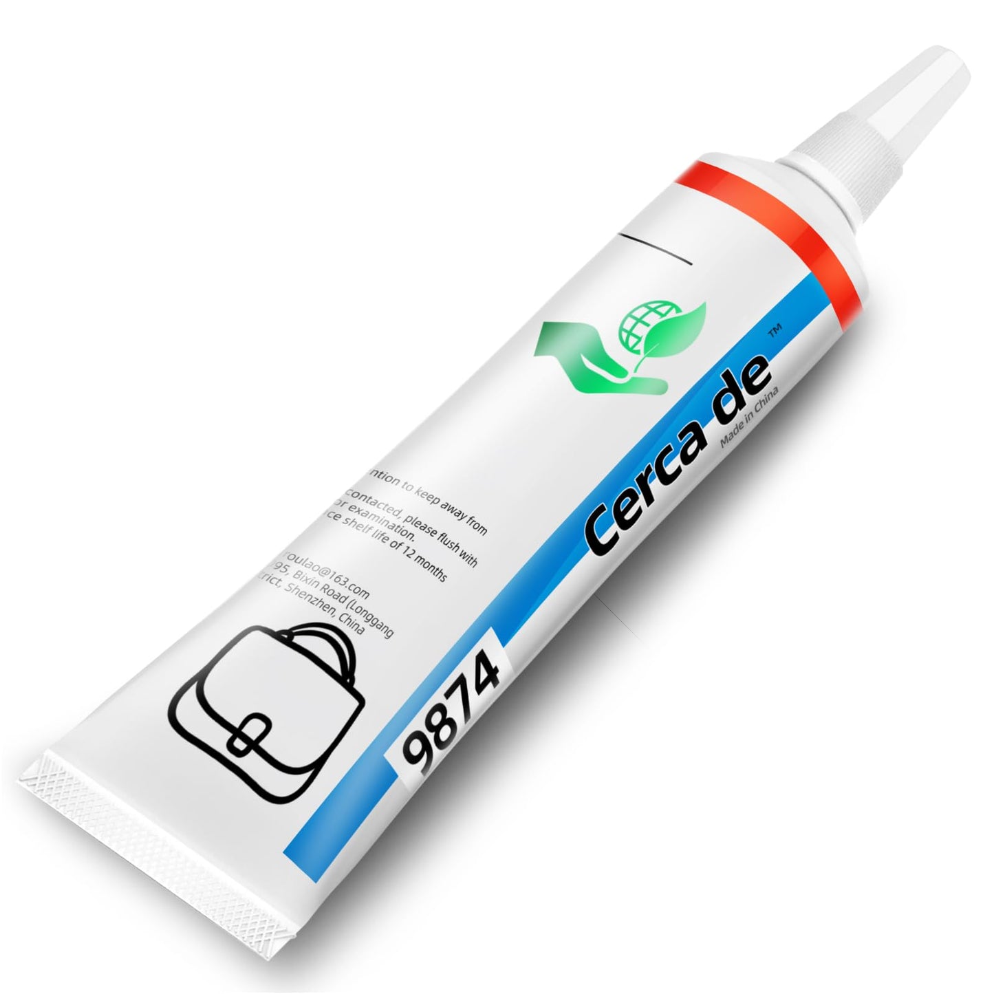 Cerca de Leather Glue,Permanent，Adhesive Clear,Strong, Waterproof，for Sofas, Car Seats, Purses, Professional Leather Repair and bonding, 2 oz.