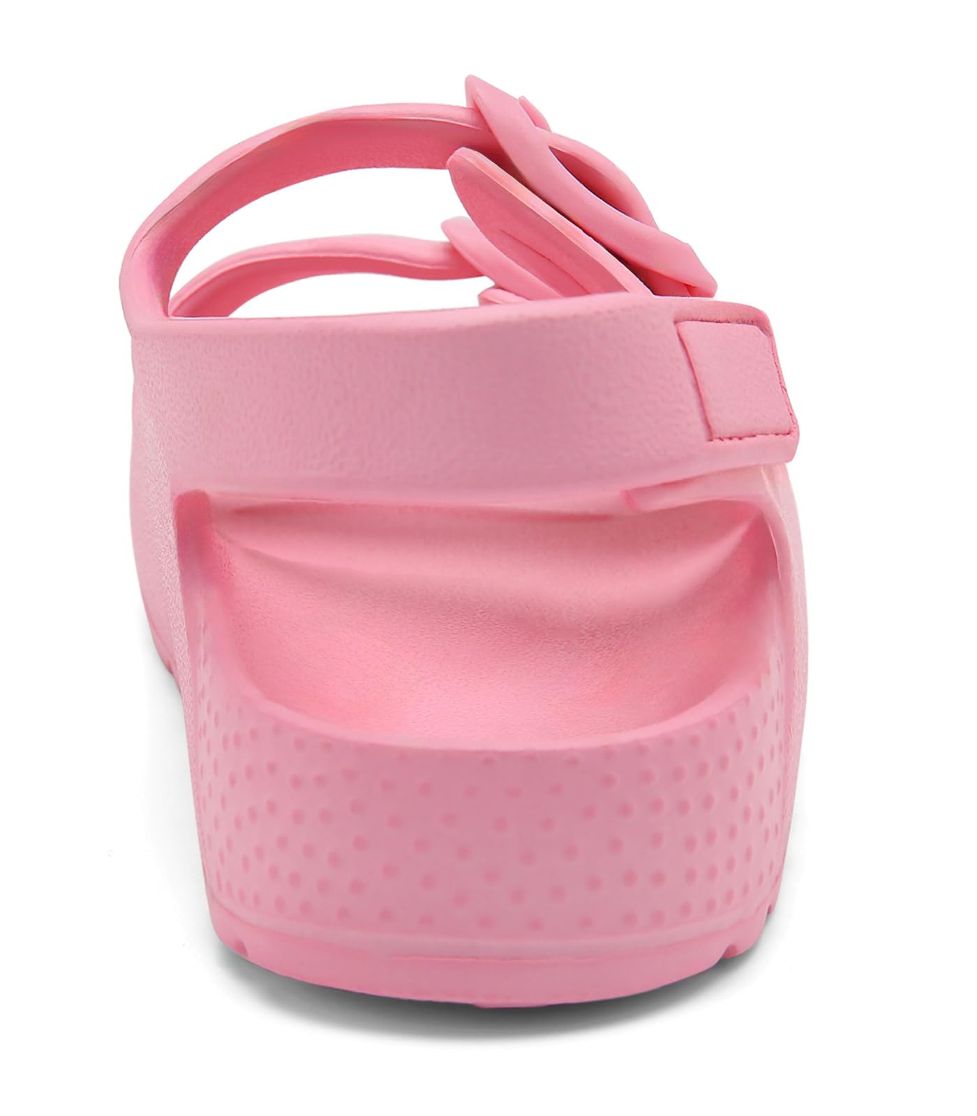 ChayChax Toddler Boys Girls Double Buckle Sandals Children's Adjustable Back Strap Water Sandal, Pink, 10 Toddler