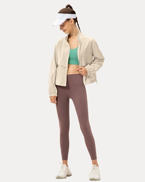 Locachy Women's Athletic Jacket - Lightweight Zip-Up with Windproof & Sun Protection | Perfect for Outdoor Workouts