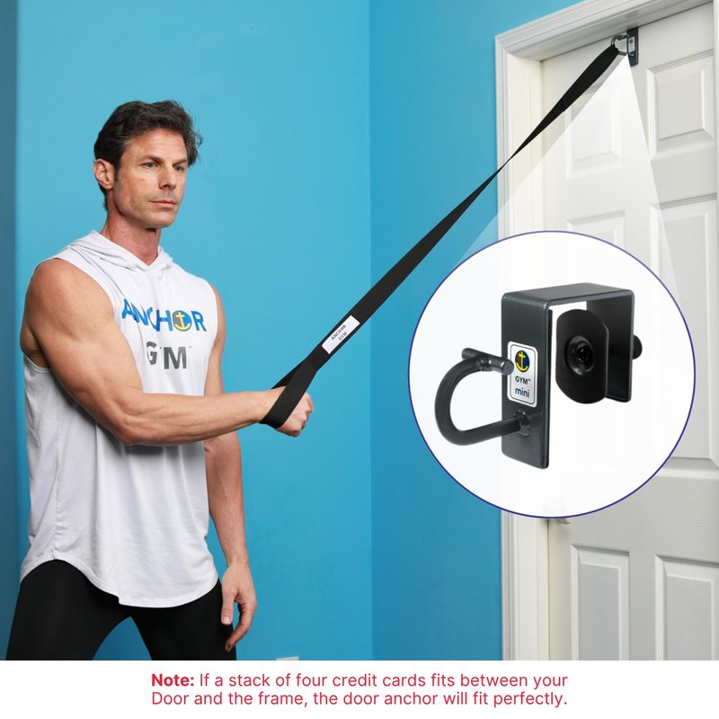 Anchor Gym Door Anchor for Exercise Bands - Resistance Door Anchor for Body Weight Straps, Strength Training, Home Gym, Physical Therapy (Pack of 1)