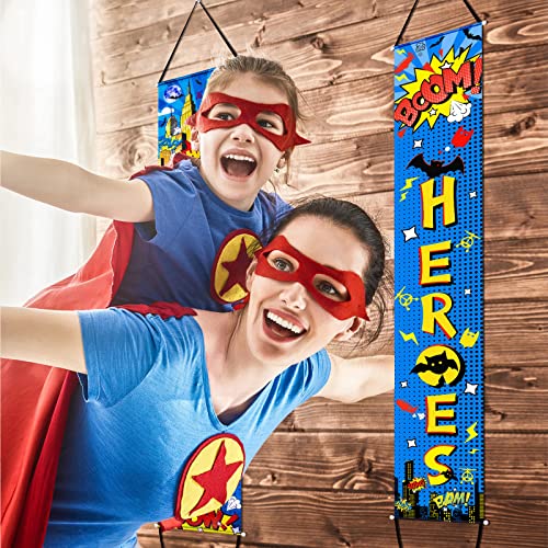 Hero Themed Party Decorations - Welcome Sign & Door Banners