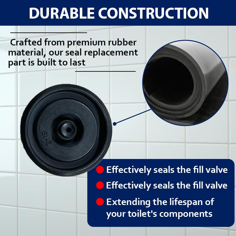 4 Pcs 83143 Toilet Fill Valve Seal Replacement Part Compatible with Fluidmaster 200, Fluidmaster 400, Fluidmaster 242, Fluidmaster 747 – Durable, Easy DIY Fix