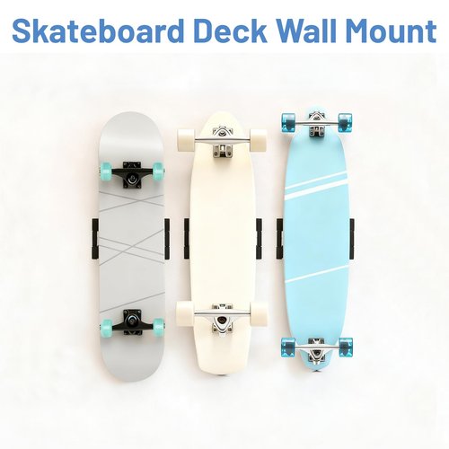 AIIQESBT Skateboard Wall Mount, 360° Rotating Skateboard Mount Hanger, Universal Skate Board Wall Mounts for Skateboarder (Set of 1)