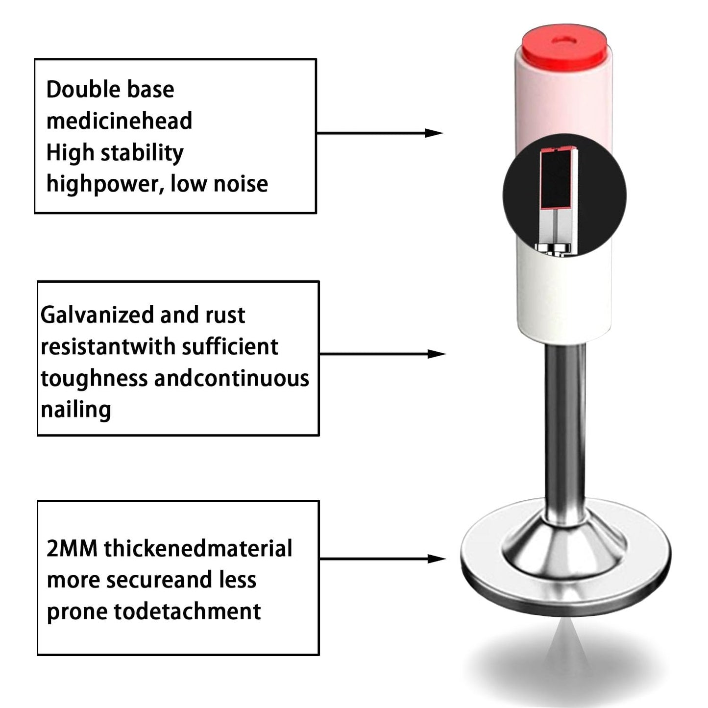 DLronwey Manual Steel Nail 50 pcs,Concrete Nail Wall Fastening Tool,for Concrete Ceiling Cable Ducts Fixed Slotting Device Repair Tool Home DIY Nail Gun Accessories